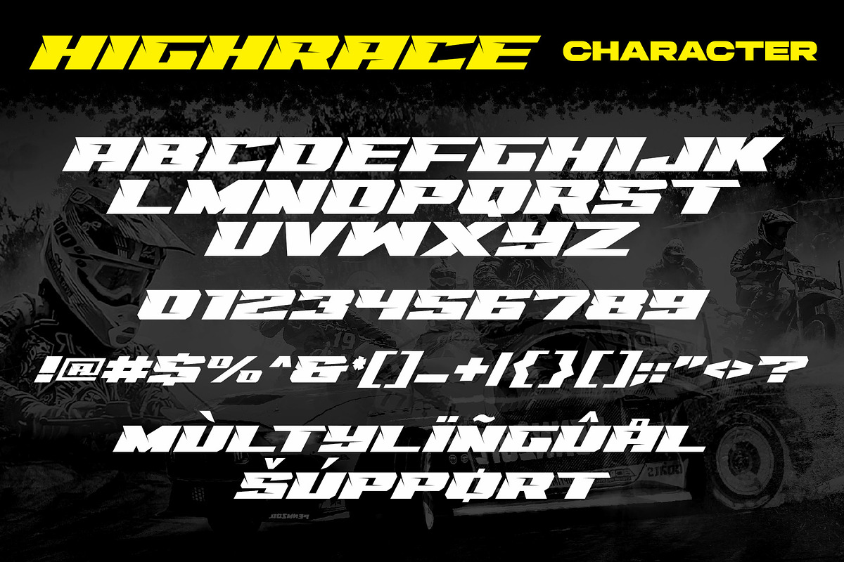 Highrace Racing Font, a Font by Multype Studio (Photo 10 of 10)
