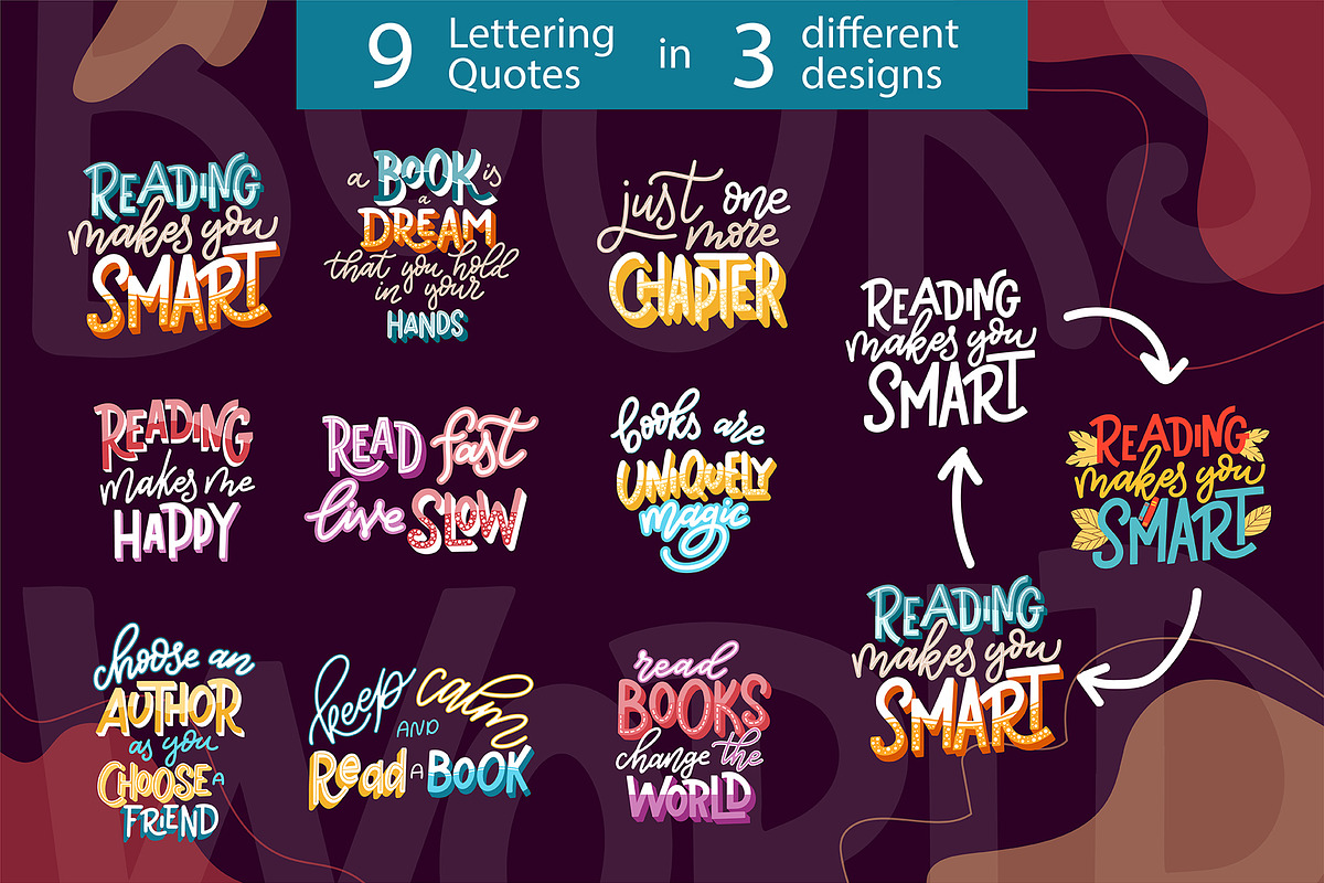 Lettering Quotes about Books, an Education Illustration by Astarte_design (Photo 2 of 5)