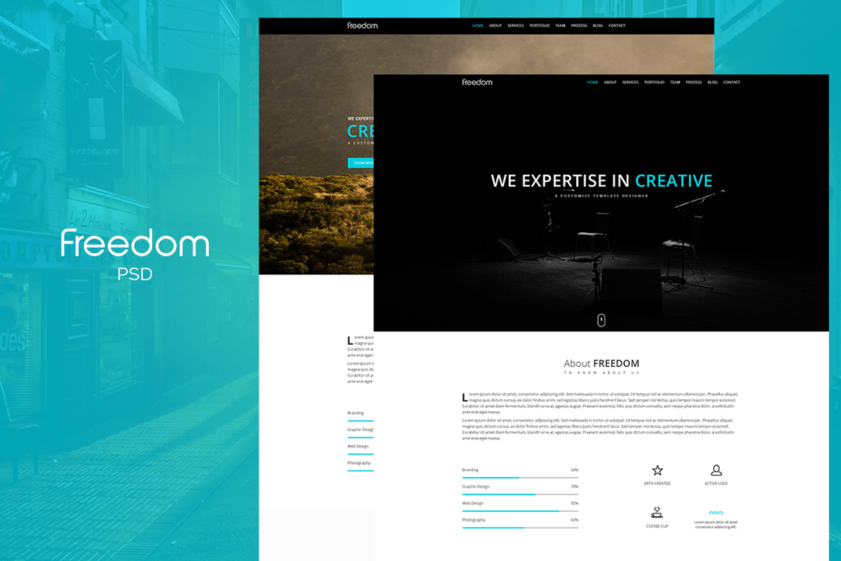 Freedom PSD Template, a Websites & App Template by codytheme (Photo 1 of 6)