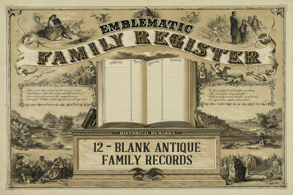 Antique Family Records - Blank, an Illustration by Blue Line Design (Photo 1 of 10)