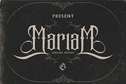 The Mariam story (update), a Blackletter Font by Rvq Type Foundry (Thumbnail 1 of 6)