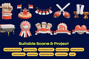 Indonesia Independence Day 3D Icon, a Characters & Person 3D Model by orenjidesign (Thumbnail 3 of 8)