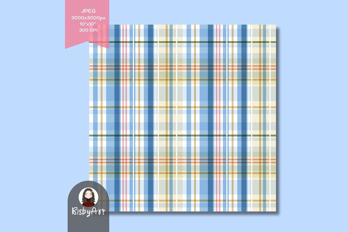 Christmas Plaid Seamless Pattern, a Pattern Graphic by KisbyArt (Photo 2 of 3)