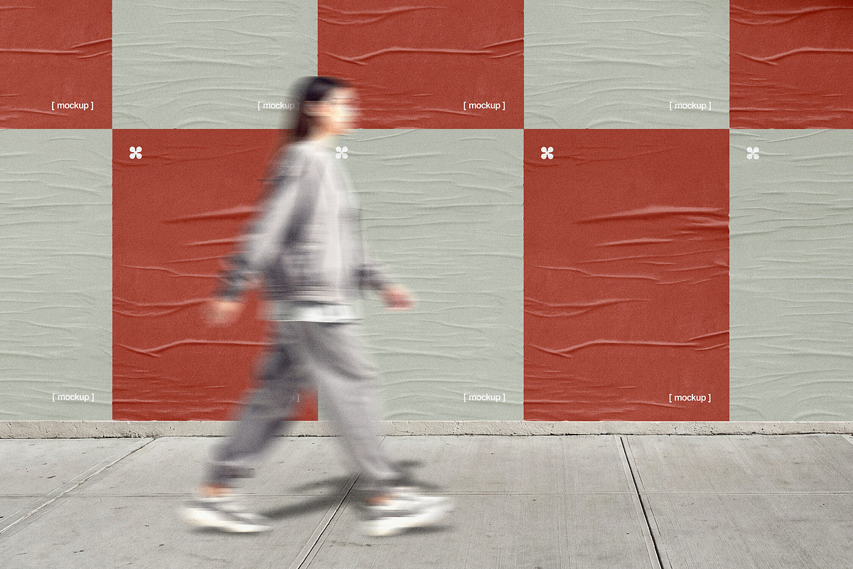 Paper Posters Wall Mockup, an Advertising Mockup by Design Squad (Photo 2 of 4)