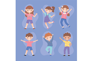 happy childrens cartoon, a Person Illustration by studiogstock