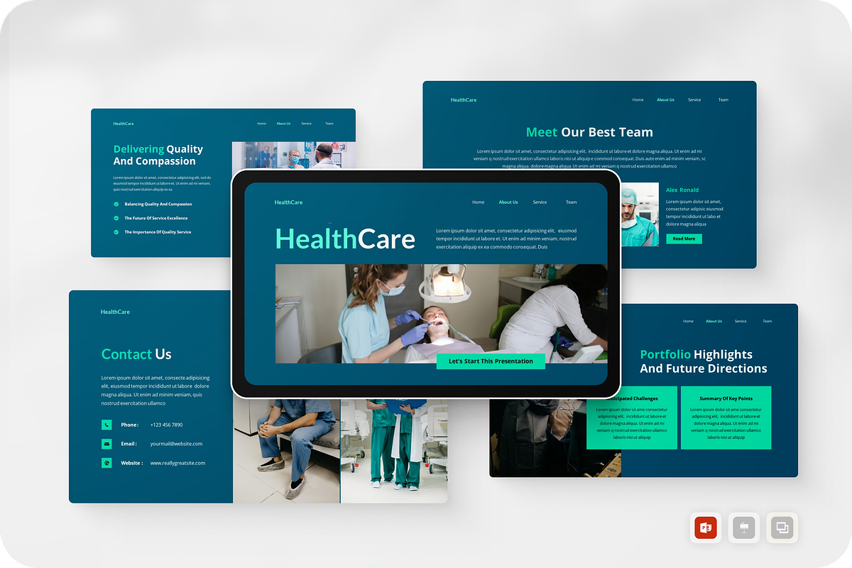 Medical & Healthcare PowerPoint, a Presentation Template by Annora Studio (Photo 1 of 5)