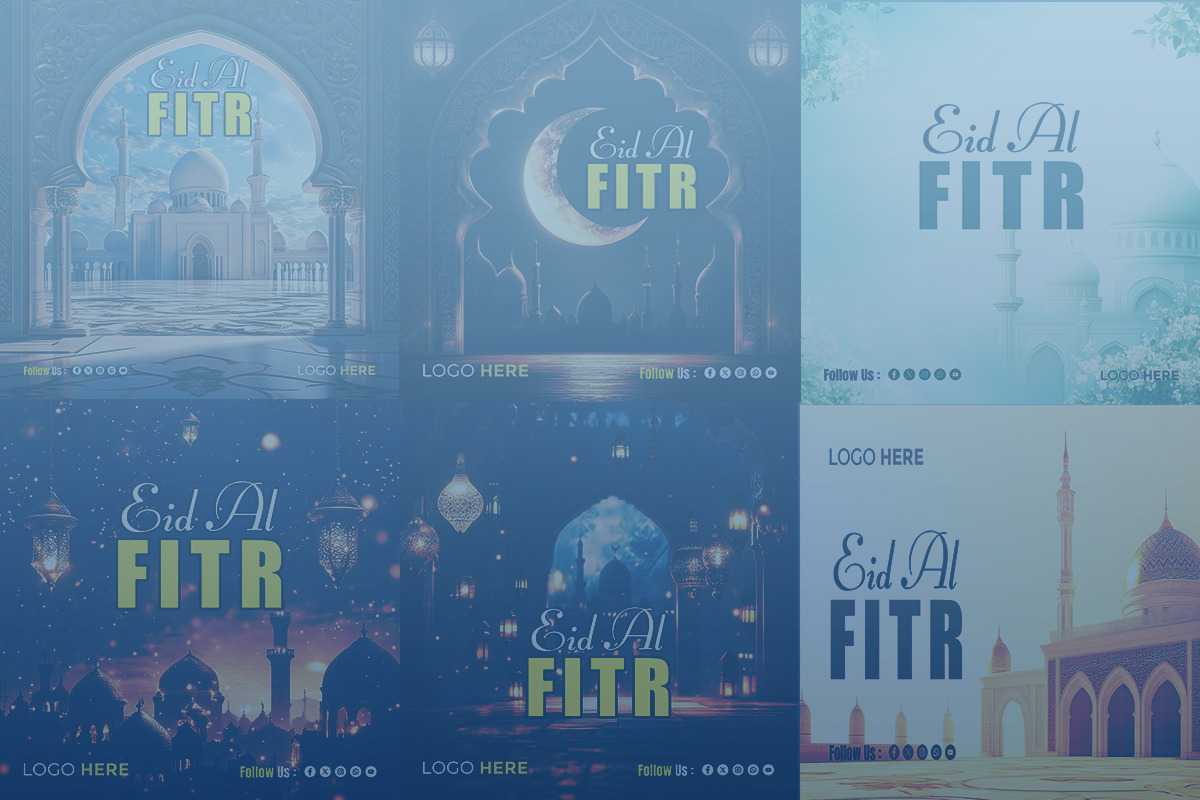 Eid al-Fitr bundle template, a Social Media Template by gstudiovect21 (Photo 3 of 5)