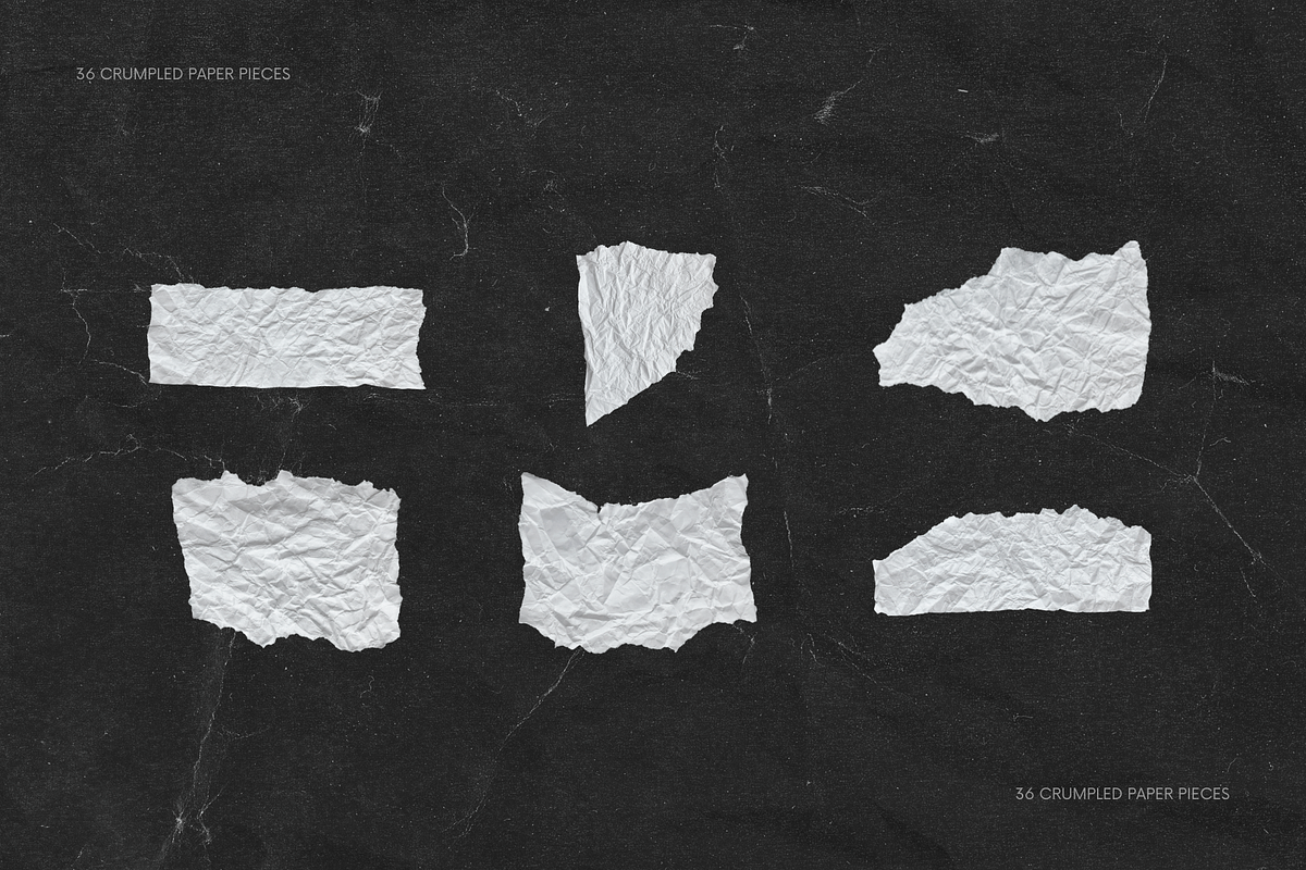 36 White Ripped Crumpled Old Papers, a Texture Graphic by Ksuview (Photo 8 of 9)