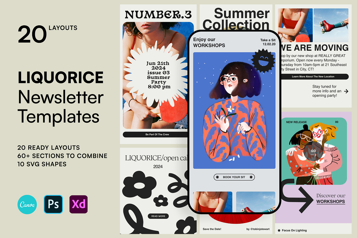 Liquorice Newsletter Templates, an Email Template by Sparrow & Snow (Photo 1 of 17)