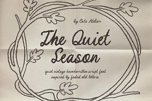 The Quiet Season Vintage Script Font