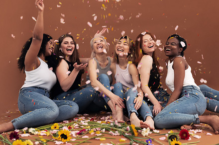 Multi ethnic group of happy women, a Person Photo by Artem Varnitsin