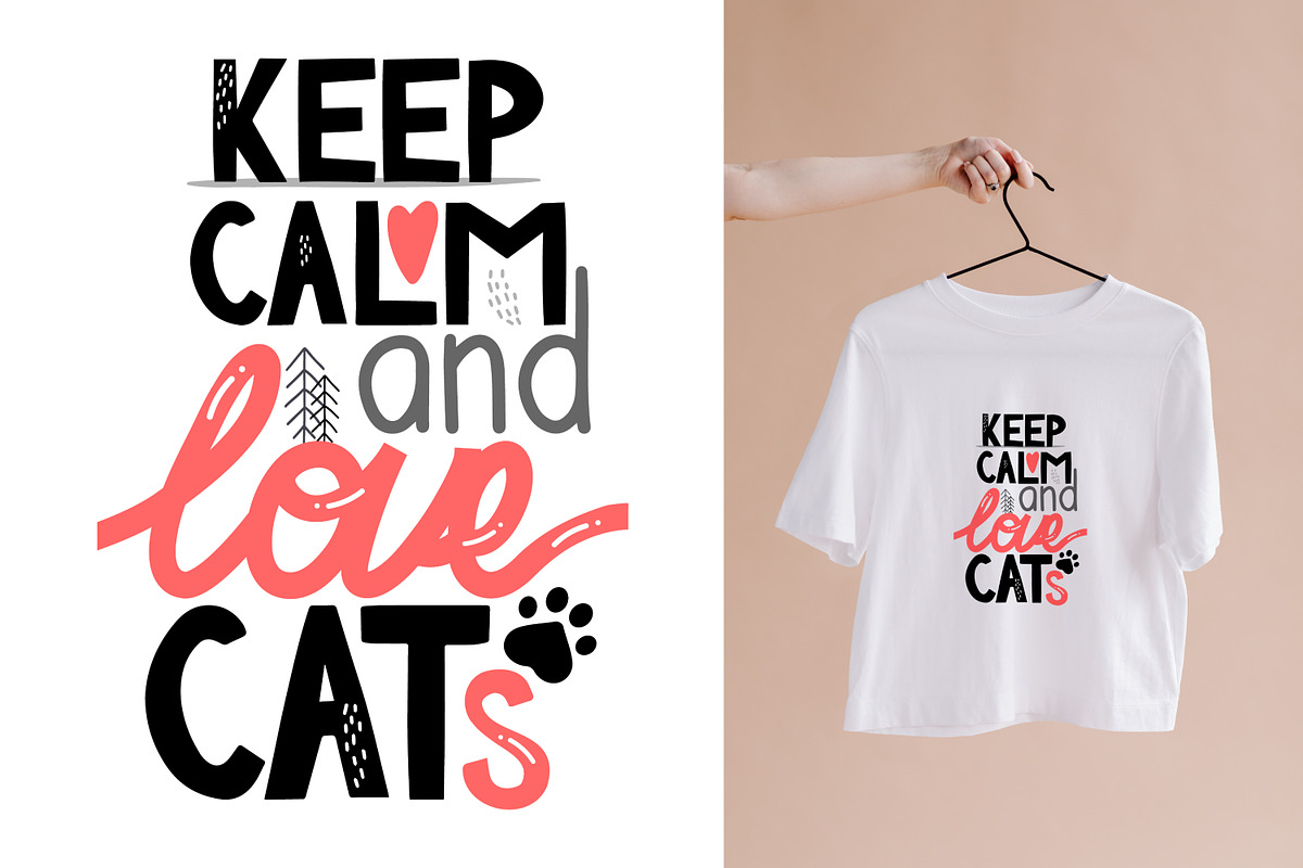 Keep Calm and Love Cats, an Animal Illustration by fancykeith (Photo 1 of 2)