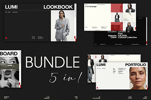 LUMI Bundle | 5 in 1 — Canva & Adobe, a Presentation Template by Viva Agency
