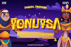 Tonutsa - Mythology Gaming Font, a Font by Dhabee