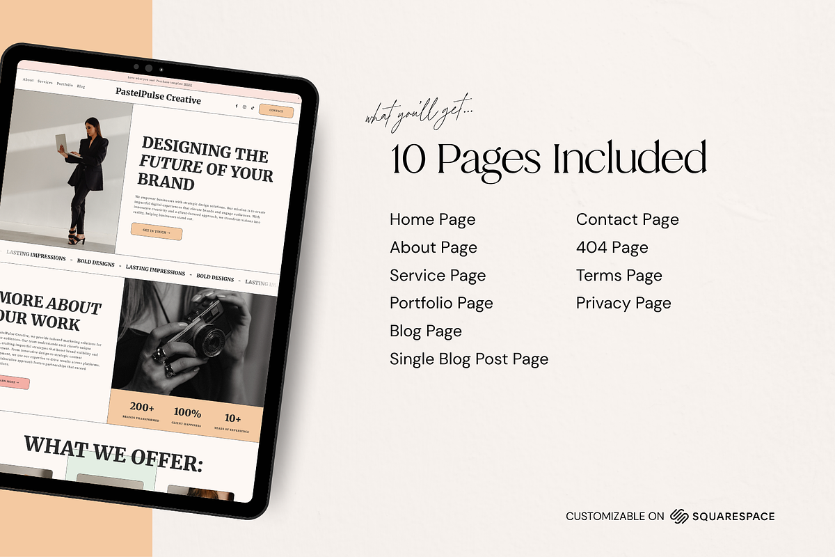 Bold Squarespace Website Template, a Squarespace Template by Breah Designs (Photo 4 of 10)