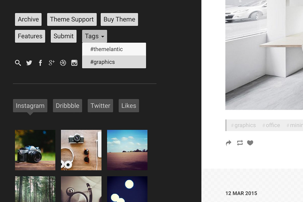 Interlace Tumblr Theme, a Websites & App Template by Themelantic (Photo 3 of 5)