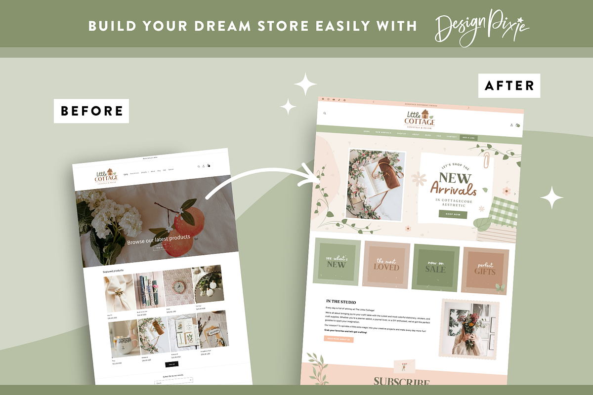 Cottagecore Shopify Theme, a Shopify Template by Design Pixie (Photo 5 of 11)
