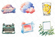 Watercolor Beautiful Aesthetic Clipa, an Illustration by DreamPrint404 (Thumbnail 4 of 6)