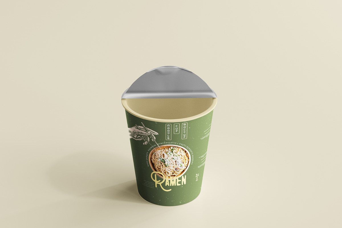 Noodle Cup Mock-ups, a Cups & Container Mockup by pmvch (Photo 16 of 20)