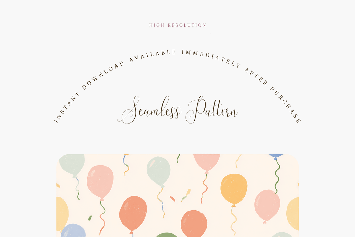 Kids Balloons Seamless Pattern PNG, a Pattern Graphic by Pati Charm Studio (Photo 2 of 7)