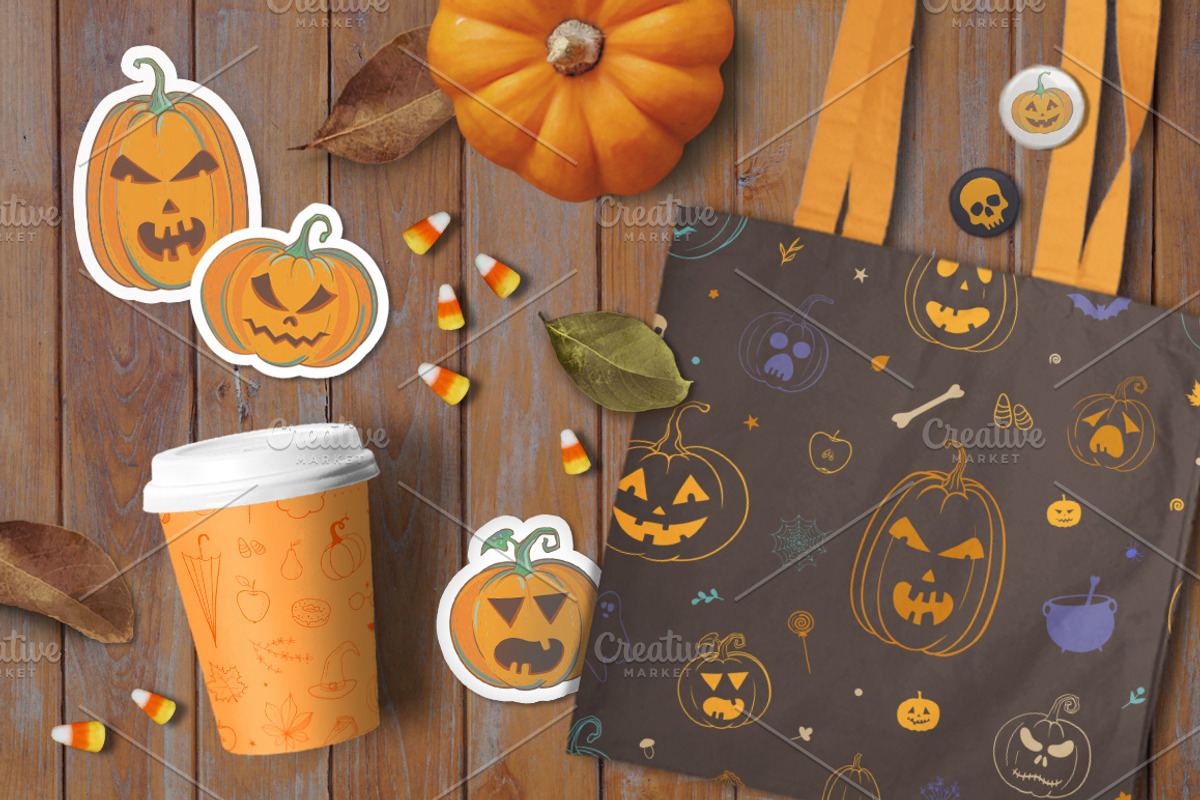 Autumn vibes: Fall Halloween doodles, a Decorative Illustration by harmonia_green_art (Photo 5 of 7)