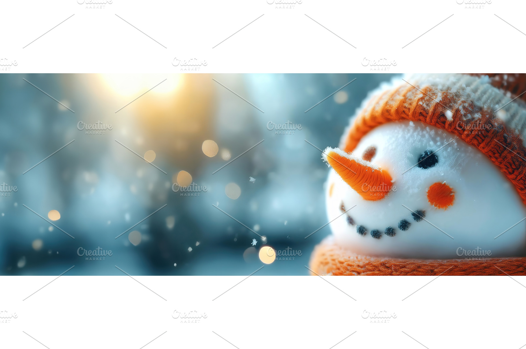 Close-up of a snowman wearing hat, a Holiday Photo by Igor Tichonow