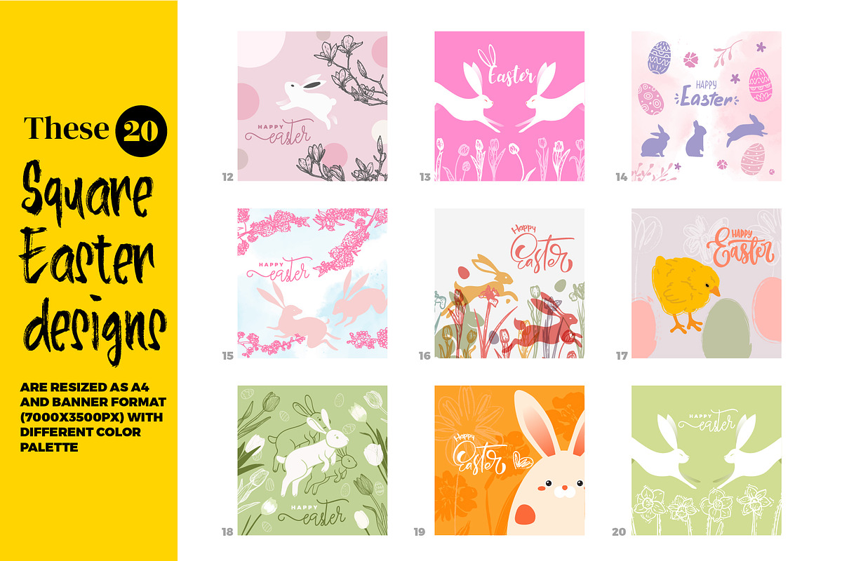 Easter design templates, a Seasonal Illustration by MuzaInspires (Photo 4 of 7)