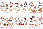 4th July Silly Goose USA PNG Clipart, an Animal Illustration by SugarCloudStudioArt (Thumbnail 3 of 4)