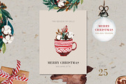 JOLLY Christmas Illustration Clipart, a Decorative Illustration by WalaPalette (Thumbnail 1 of 5)