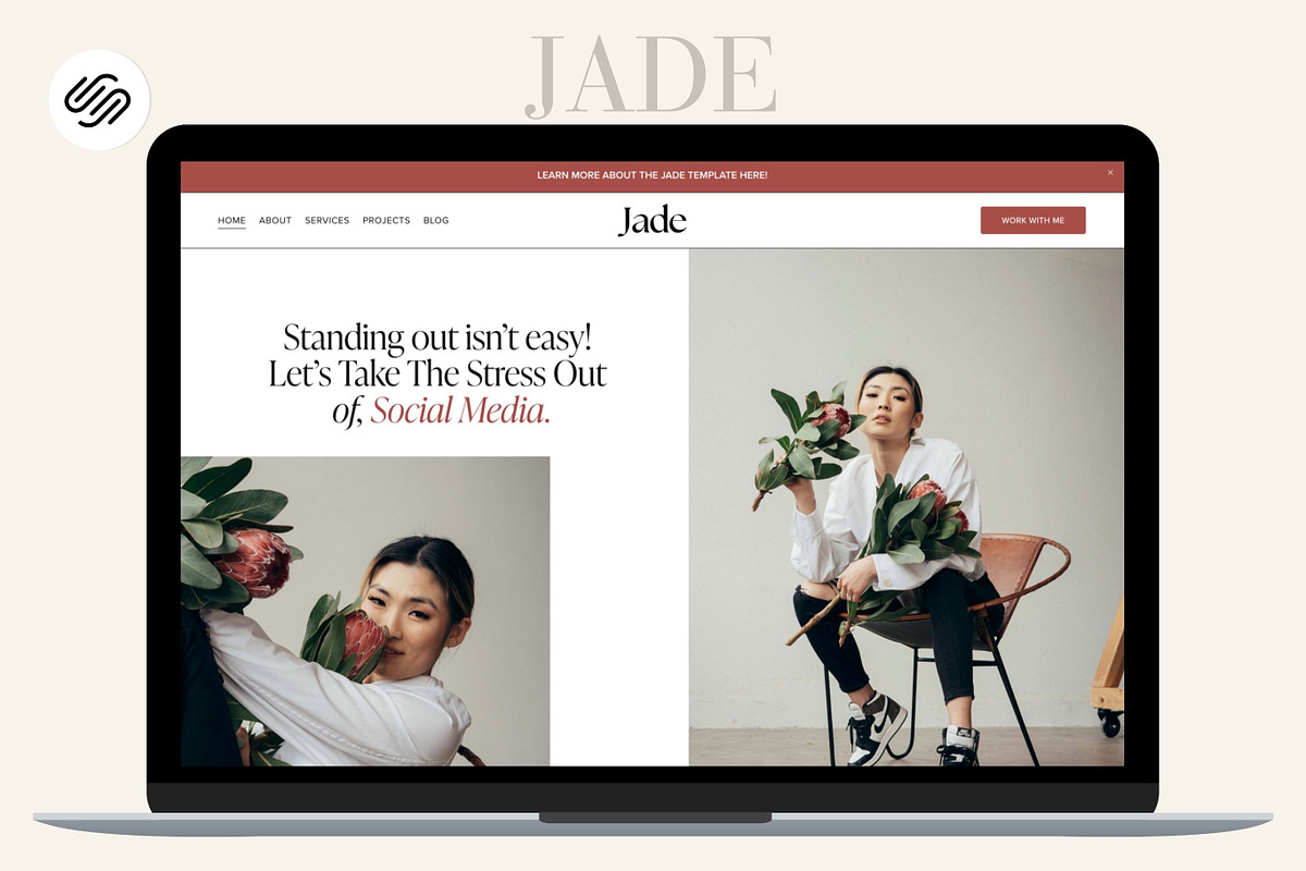 Squarespace 7.1 Template Jade, a Websites & App Template by thrivedigitally (Photo 1 of 8)