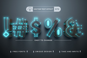 Glow Frost - Editable Text Effect