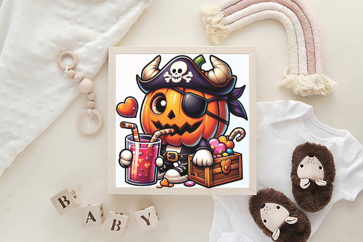 Pumpkin Cherries Coquette Clipart, an Illustration by CraftArtStudio (Photo 6 of 6)