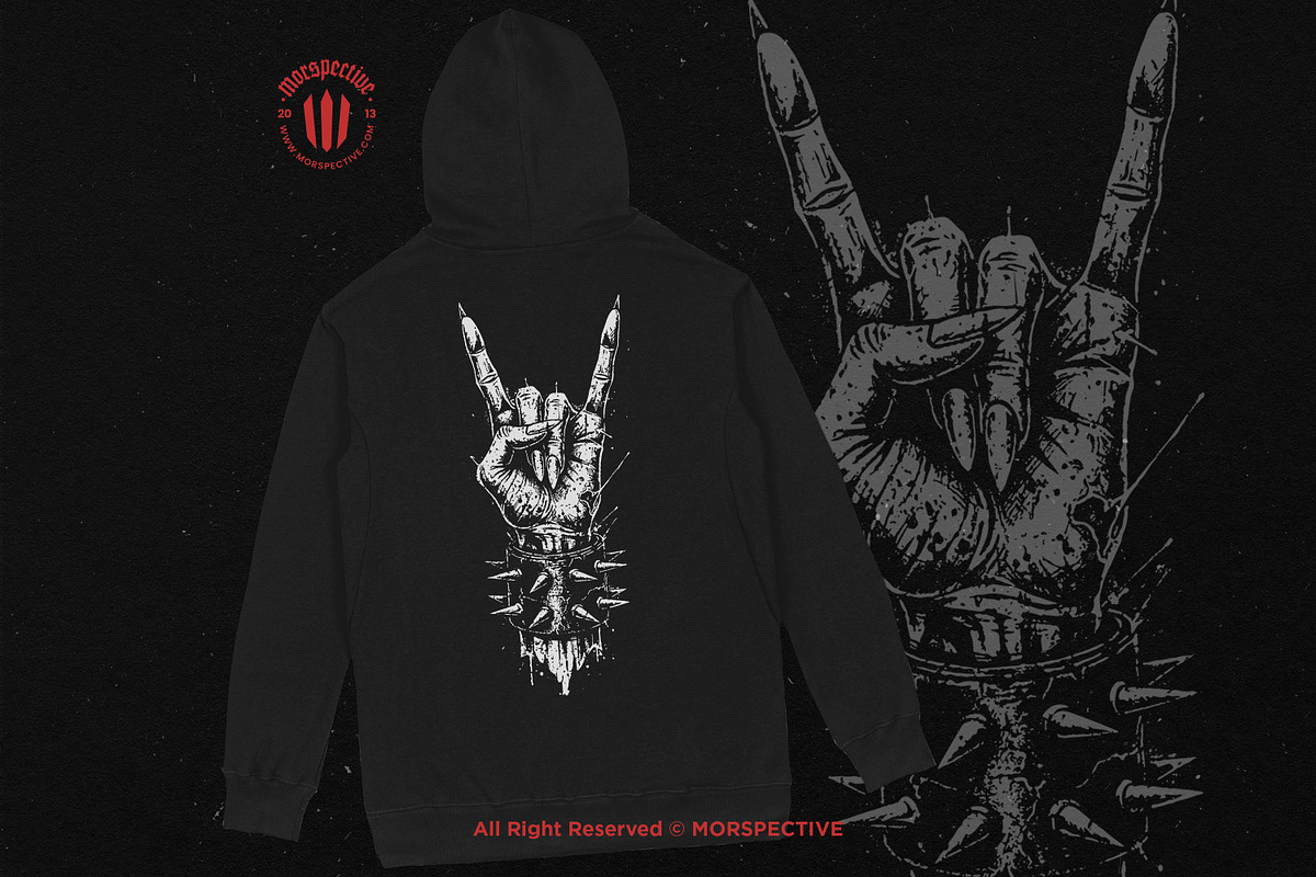 10 Bundle Dark Art Metal Hand Sign, an Illustration by Morspective (Photo 4 of 7)