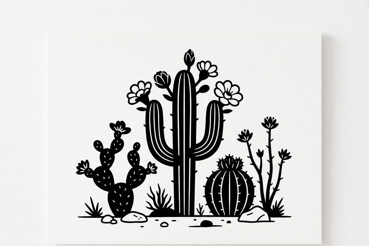 60 Desert Cactus Floral Silhouette, a Seasonal Illustration by Amazin_art (Photo 10 of 38)