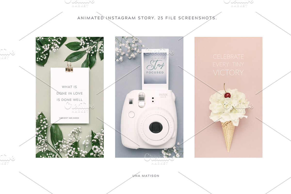 Animated Instagram Story bundle, a Social Media Template by Una Matison (Photo 5 of 13)