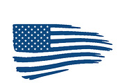 Stylized American Flag Art, an Object Illustration by CarWrap design (Thumbnail 2 of 3)