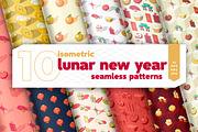 Isometric Lunar New Year Patterns, a Pattern Graphic by oelhoem (Thumbnail 1 of 5)