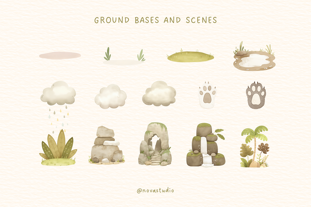 Jungle Friends Adventure – Clipart, an Animal Illustration by Nova Studio (Photo 5 of 11)