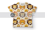 Cartoon lion with stars pattern, a Pattern Graphic by lindoet23 (Thumbnail 4 of 4)