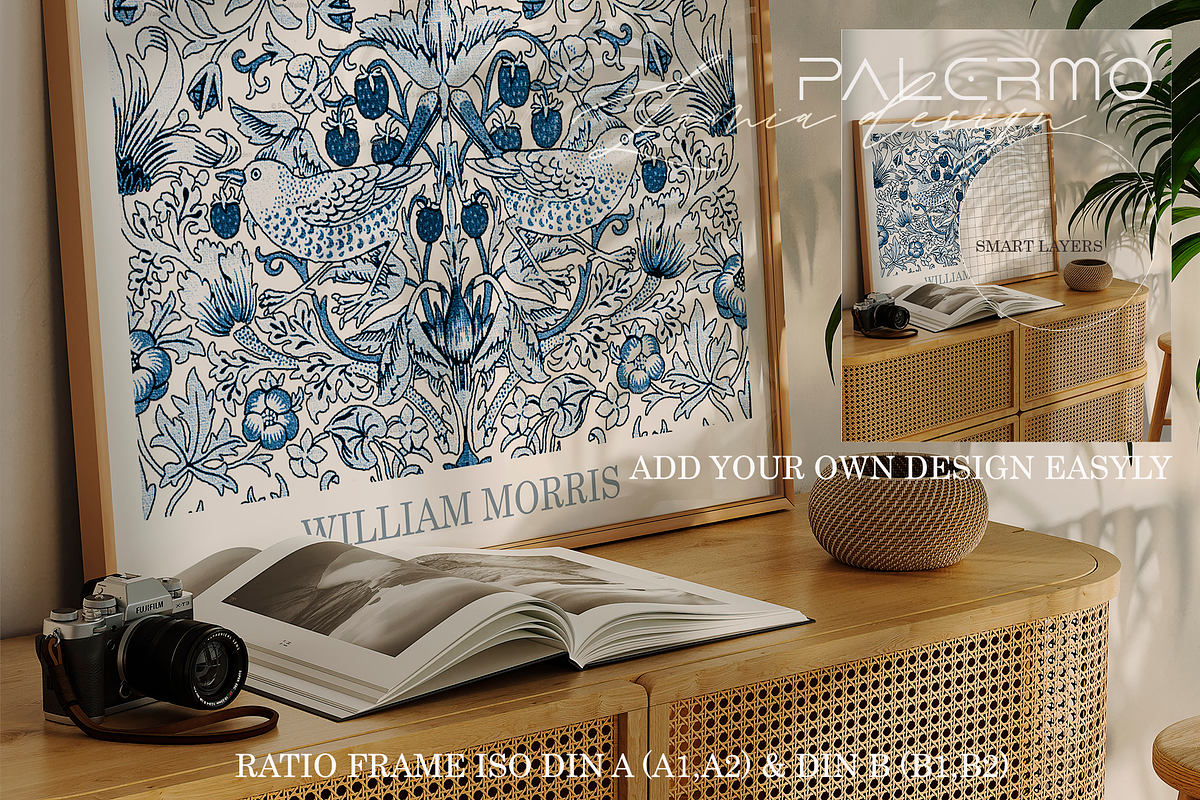 Palermo Room & Natural Frame Mockup, a Household Mockup by LAMIA DESIGN (Photo 7 of 21)