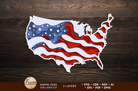 Independence Day Template USA Flag
