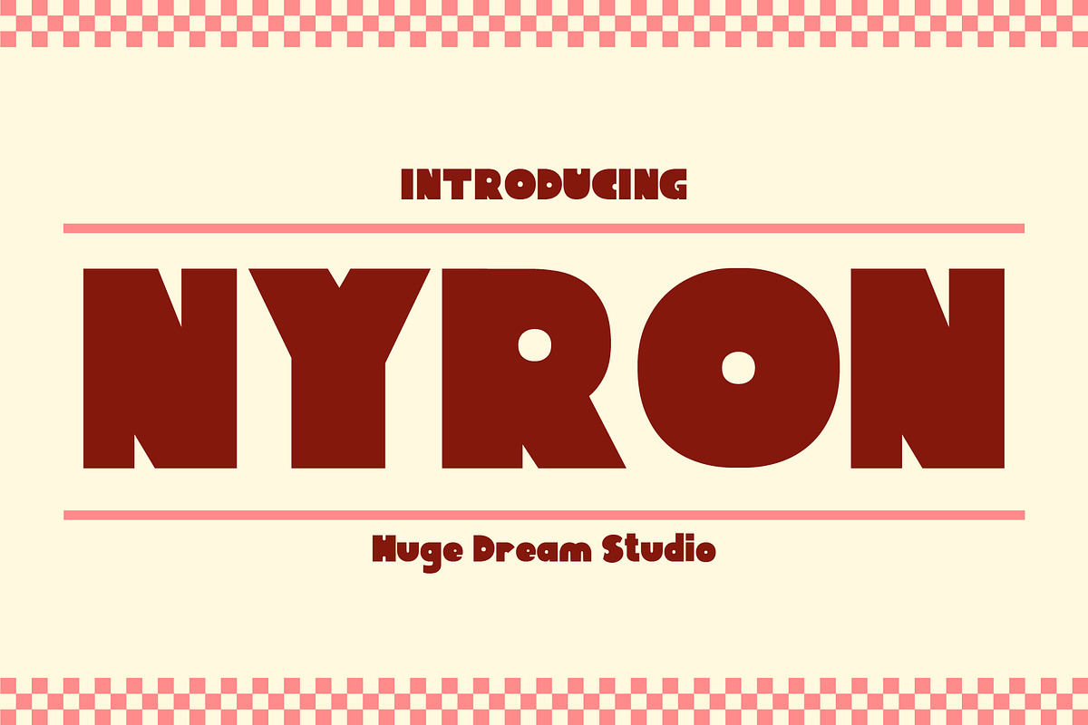 Nyron – Vintage Geometric Font, a Sans Serif Font by Huge Dream Studio (Photo 1 of 9)