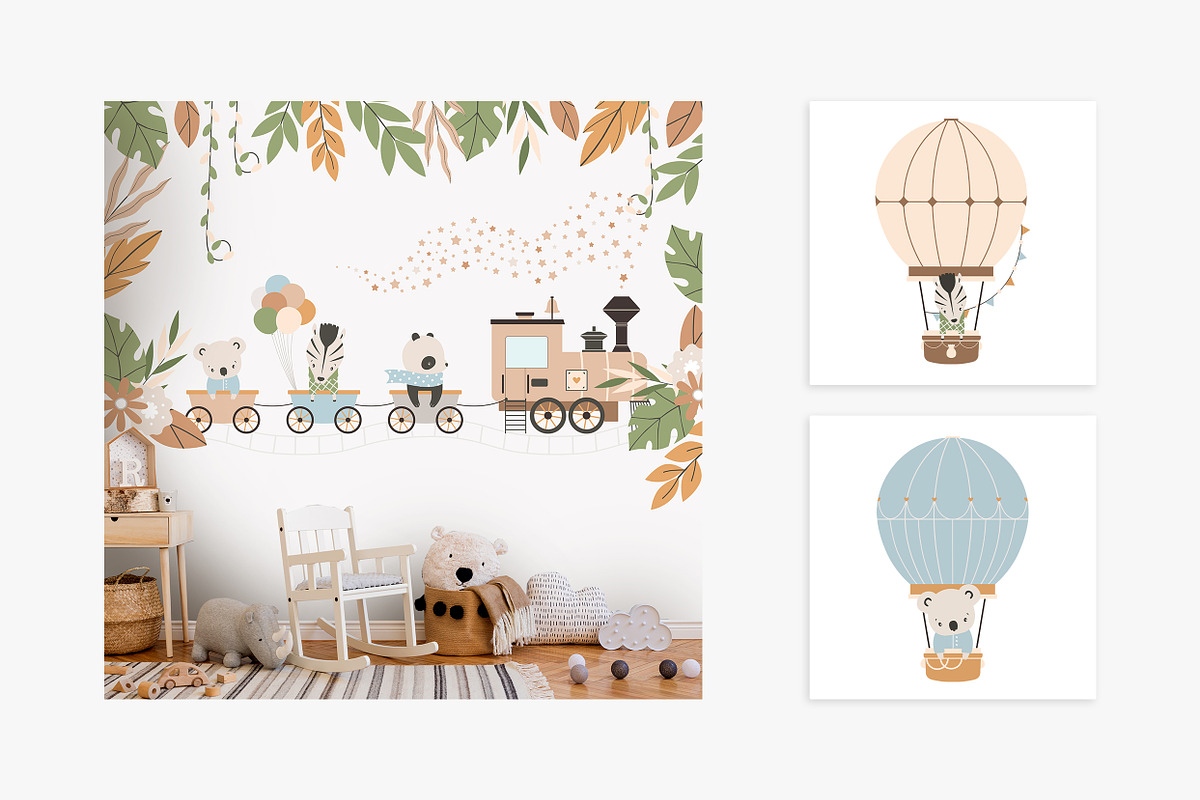 LITTLE TRAVELERS vector set, an Animal Illustration by erasovas (Photo 10 of 19)