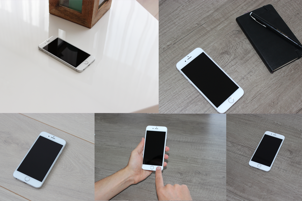 14 Real Photo iPhone 6 Mock-ups, an iPhone Mockup by Mila Visuals (Photo 4 of 5)