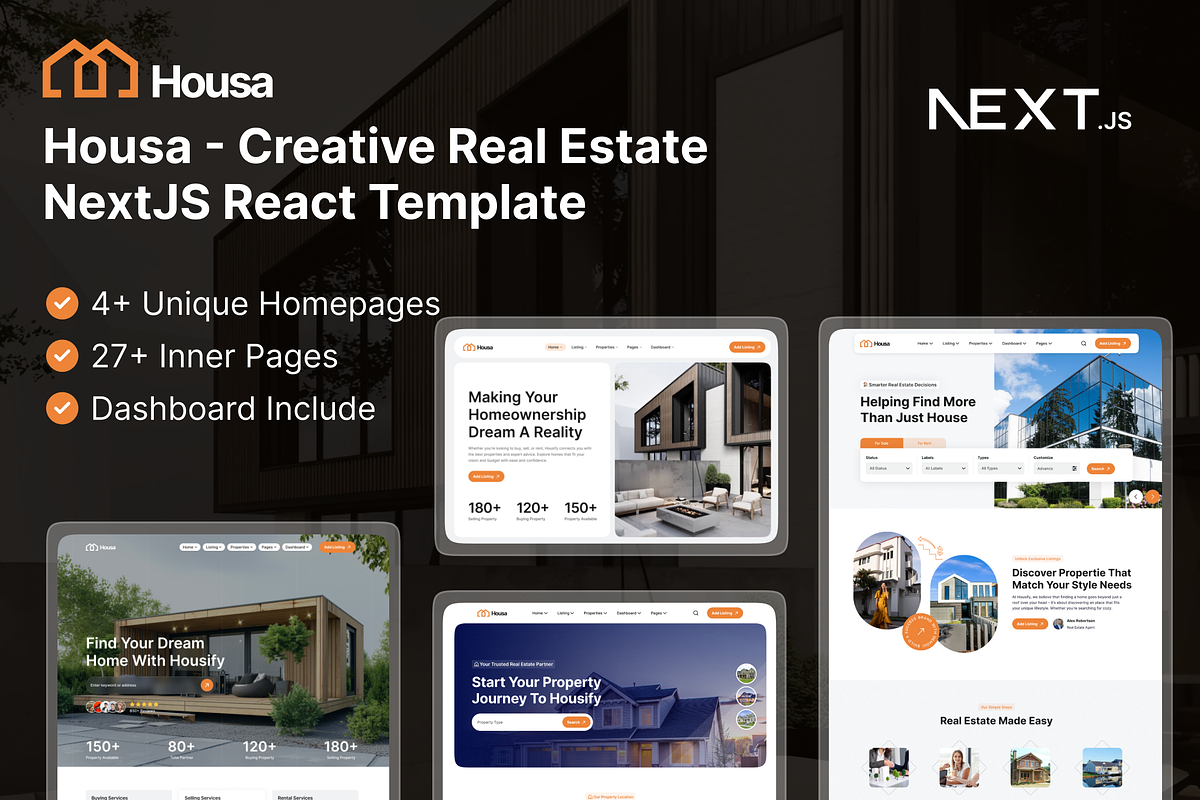 Housa - Real Estate NextJS Template, a React Template by AliThemes (Photo 1 of 5)