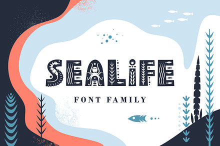 Sealife Font Family, a Sans Serif Font by Struvictory.art