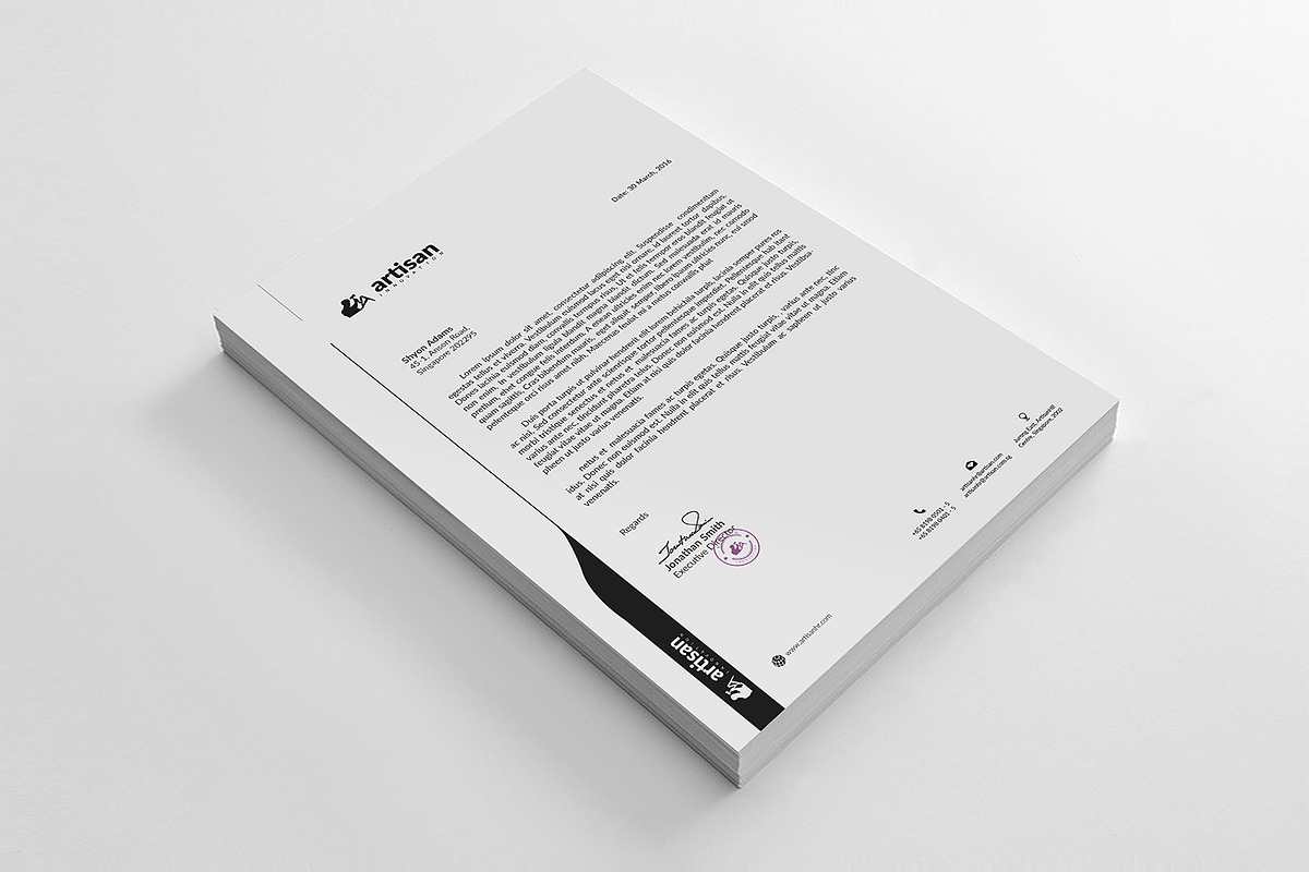 Letterhead, a Stationery Template by artisanHR (Photo 5 of 6)
