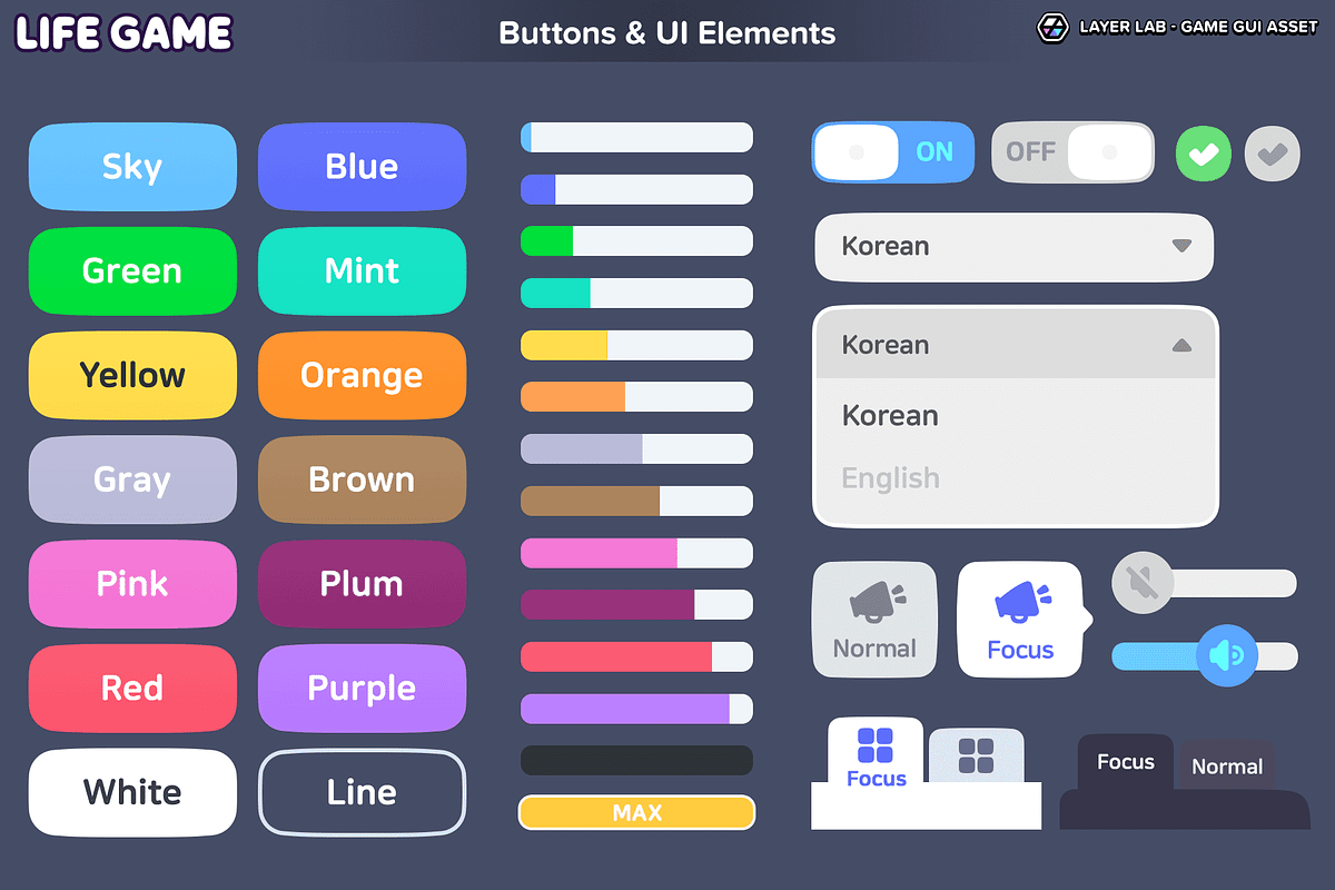 GUI - Life Game, an UI Kit Template by LAYERLAB (Photo 2 of 55)