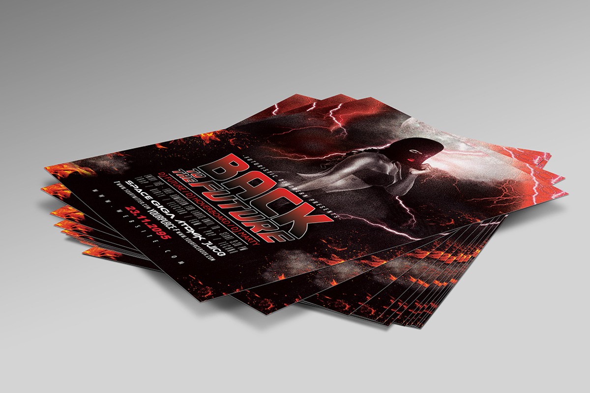 Back to the Future | 6in1 Flyer, a Flyer Template by GIGA-TEMPLATE (Photo 8 of 12)