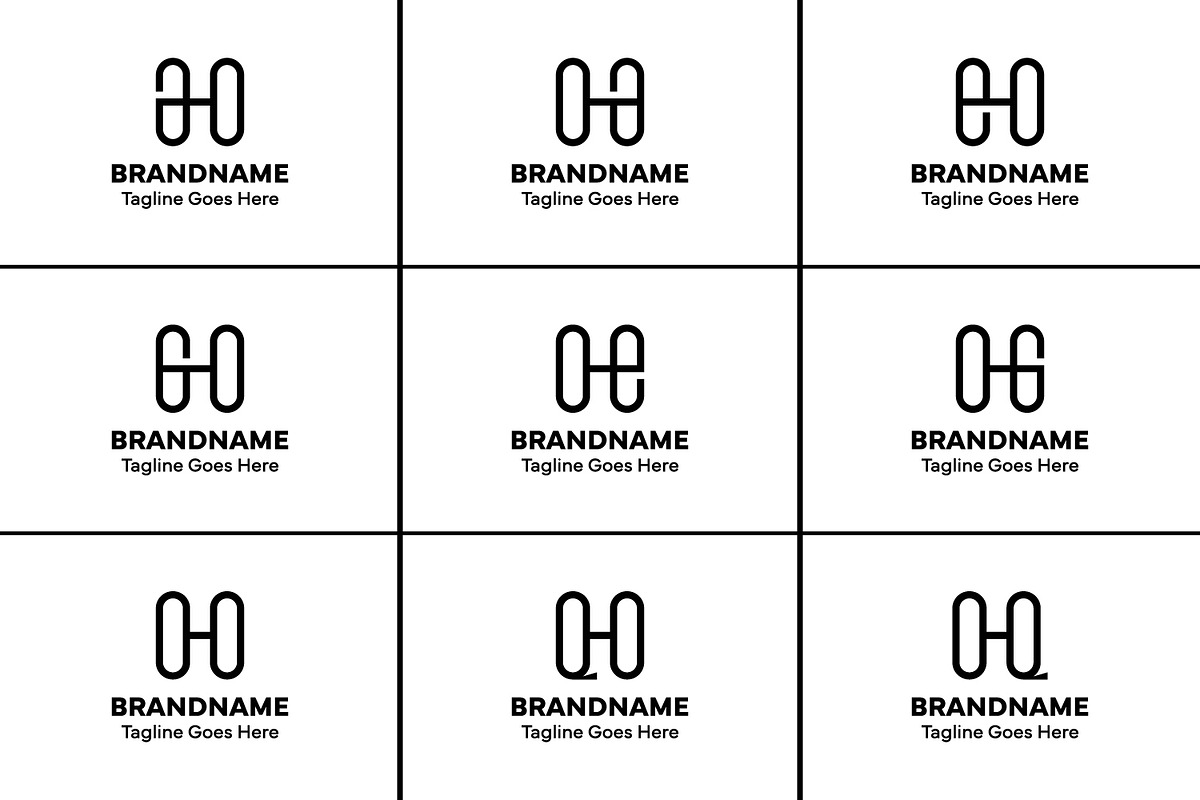 AHO OHA EHO GHO OHE OHG OHO QHO OHQ, a Branding & Logo Template by Pray Art Design Studio